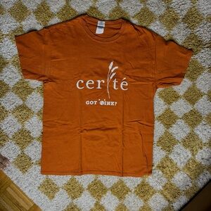CerteNYC Food Festival T-shirt in Orange size Large